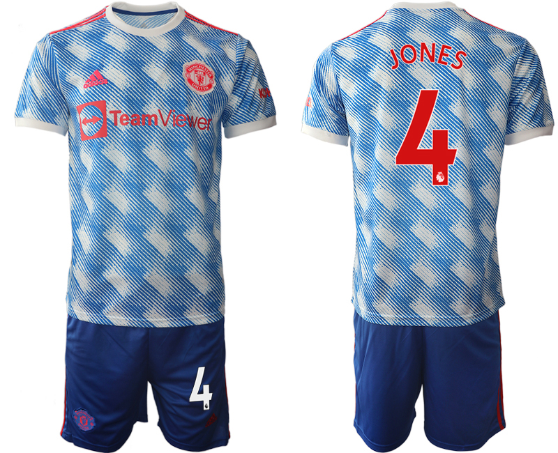 Men 2021-2022 Club Manchester United away blue #4 Soccer Jersey->manchester united jersey->Soccer Club Jersey